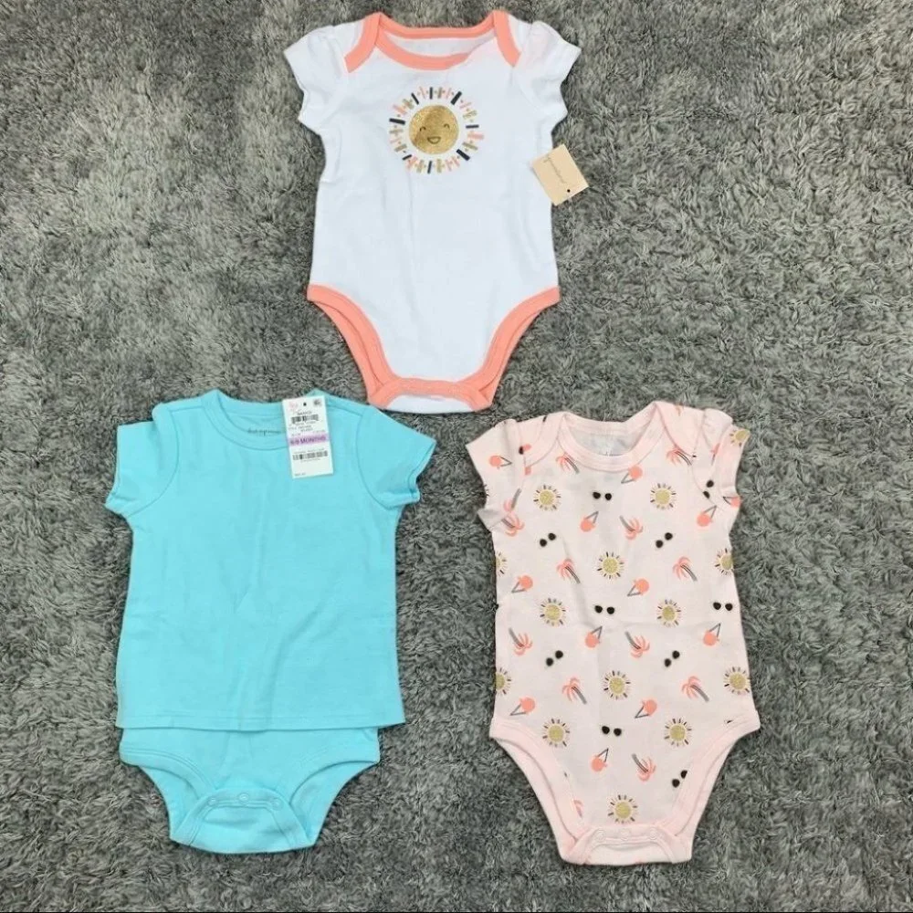 Toddlers Girl Romper 5 piece Bundle, 6 Month
